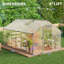 Serre extérieure, cadre en aluminium avec panneaux en polycarbonate, 8 x 12 pi, portes coulissantes et évent de toit réglable, utilisation dans le jardin ou la cour arrière, argent