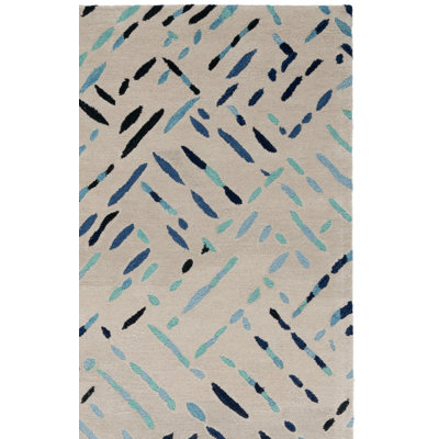 Kamdin Hand Tufted Wool And Cotton With Latex Abstract Rug