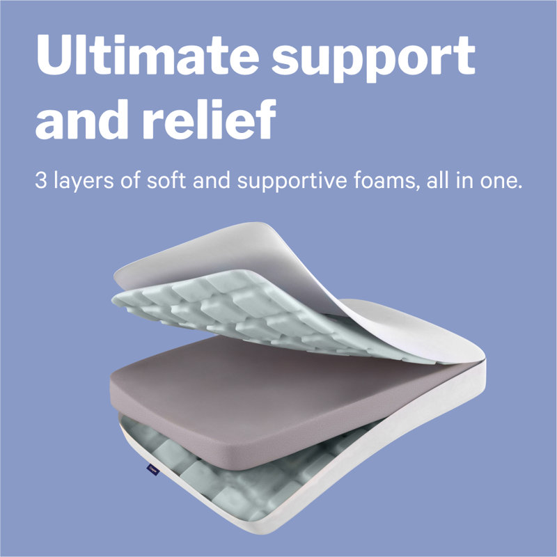 Standard White Foam Sleep Pillow