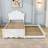 Wood Platform Bed with Headboard and Twin Trundle-1214910691-1214910690