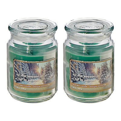18 Oz Scented Jar Candle (Tis The Season) - Set Of 2