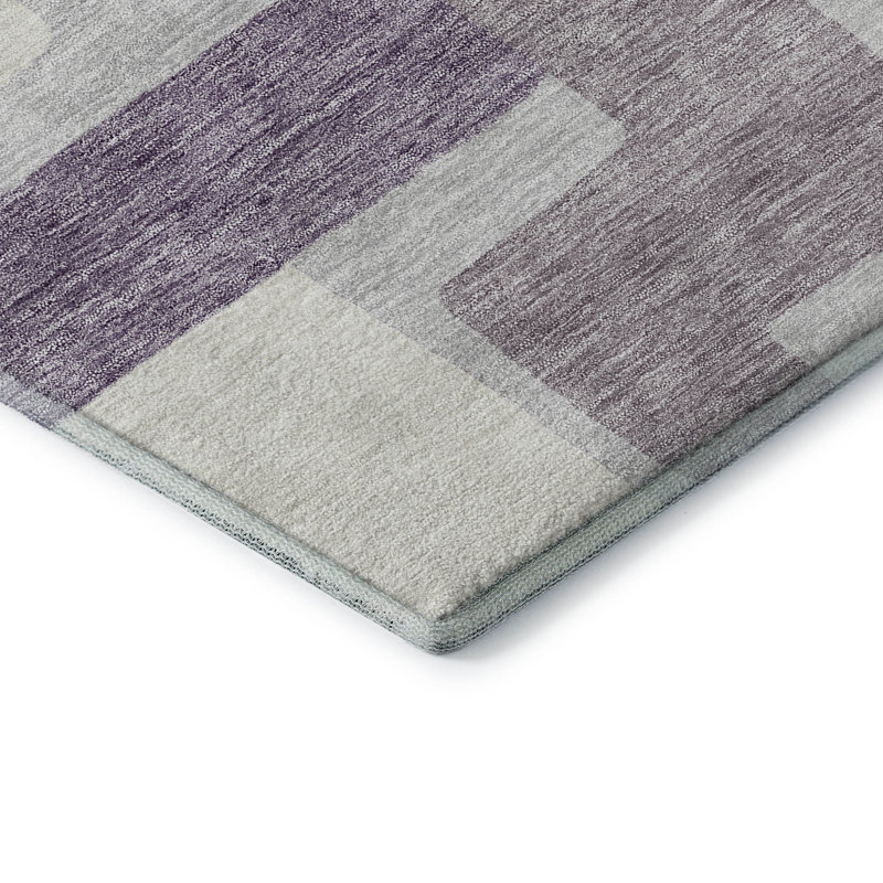Premium Machine Washable Lisse Lavender Rug, Rectangle 8' x 10'