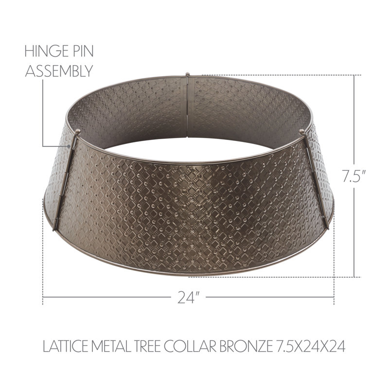Collier treillis en métal 7,5 x 24 x 24, Brun