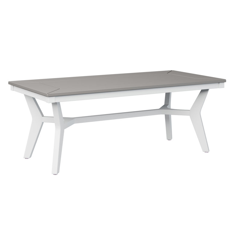 Berlin Gardens Mayhew Rectangular Coffee Table, Light Gray
