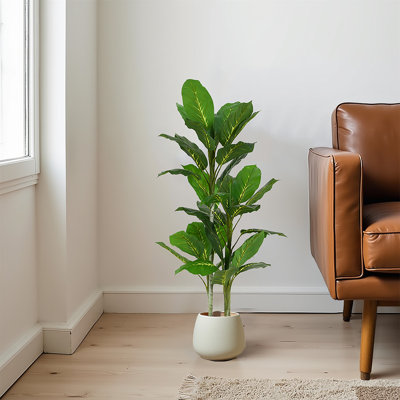 42" Artificial Dieffenbachia Plant With Pot