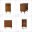 Table de bout moderne Mid-Century de 14 po avec rangement et prises intégrées Quintavion (ensemble de 2)-104310577