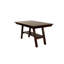 Table de salle à manger rectangulaire, noyer foncé, hauteur comptoir, fabriquée en bois d'hévéa-1232696879