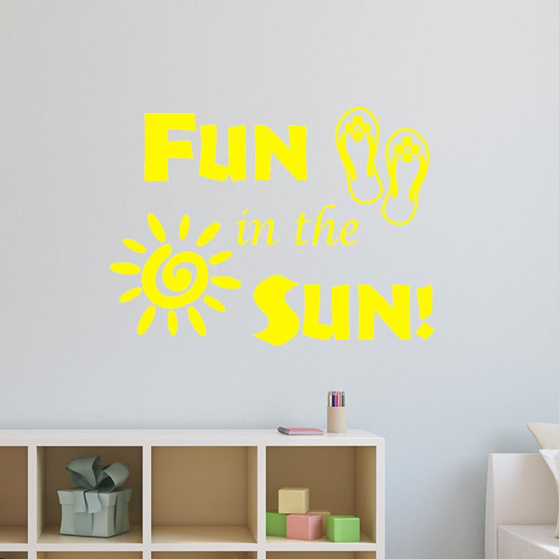 Adhésif décoratif «Fun in the Sun», H 16 po l 22 po, Jaune