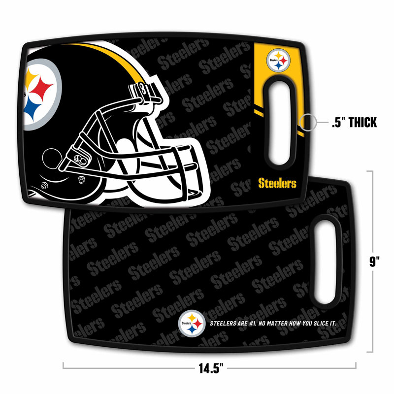 Wood Plastic Cutting Board, NFL Pittsburgh Steelers