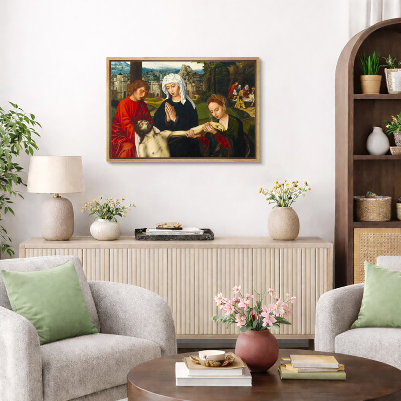 «Pieta Deposition of Christ Renaissance», œuvre d'art de la Renaissance, images de salon, impression sur toile encadrée.