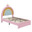 Lit tapissier princesse arc-en-ciel avec tiroir de rangement-1382505138