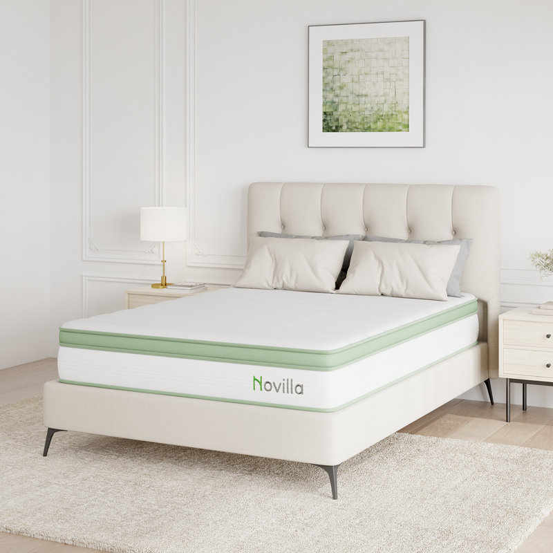 Novilla 6" Medium Cooling Gel Memory Foam Hybrid Mattress, CertiPUR-US, OEKO-TEX Certified, Full, 6"