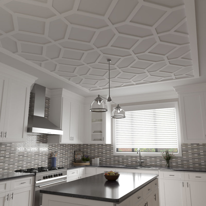 Panneau mural Cameron en blanc (paquet de 1), H 66,83 po x l 66,83 po x P 0,375 po