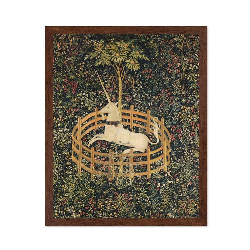La licorne en captivité, Affiche, H 16 po x l 20 po, Encadrement brun