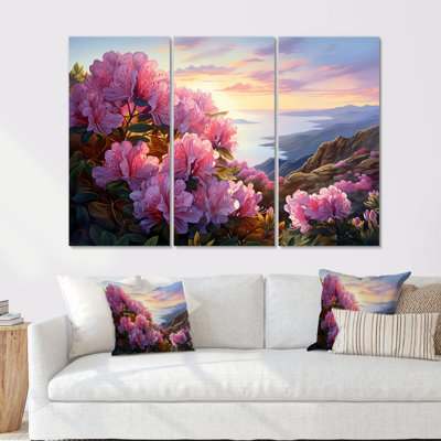 Ensemble de salon d'art mural Rhododendron