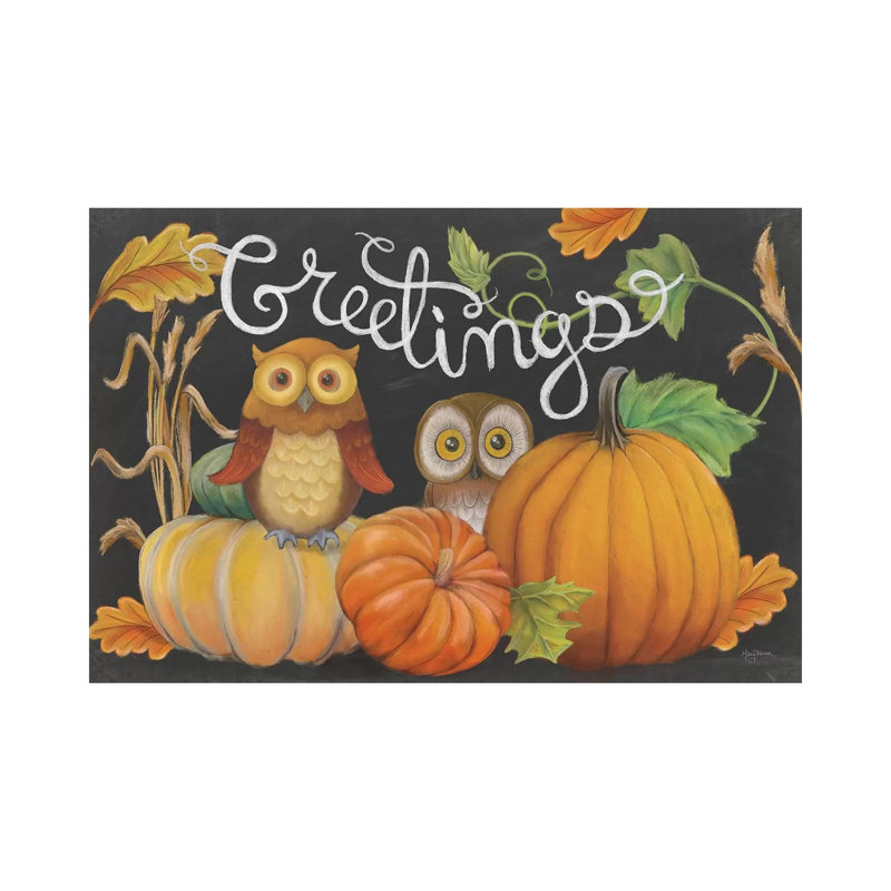 Harvest Owl I by Mary Urban - Wrapped Canvas Painting, 20.32 cm H x 30.48 cm W