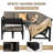 8 Pieces Outdoor L-Shaped Furniture Sets With Dinng Table,2 Ottomans,Large Waterproof Cover, 6.5" Olefin Shale Cushions-2041928612