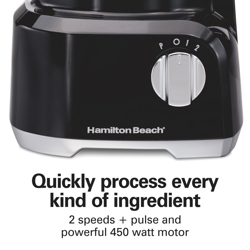 Hamilton Beach® Bowl Scraper Food Processor 8 Cup Capacity Black
