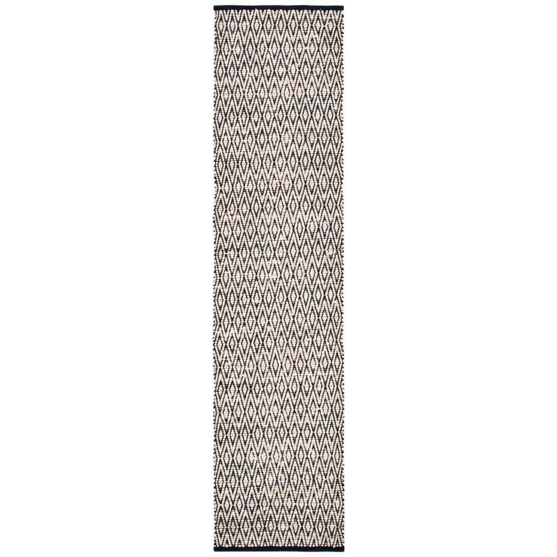 Tapis géométrique tissé à la main Montauk, Tapis de couloir 2 pi 3 po x 9 pi