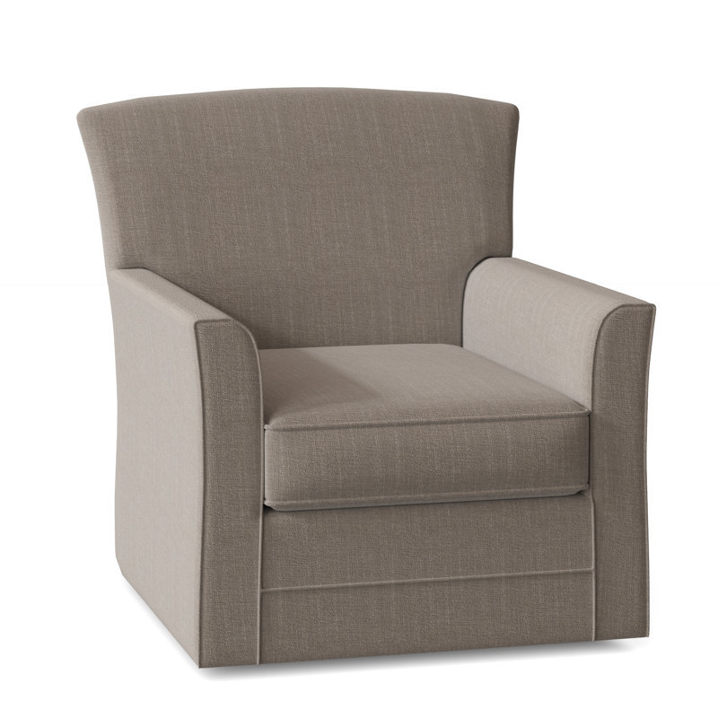 Buckley Swivel Armchair, Stone Crypton Performance; 0884-83