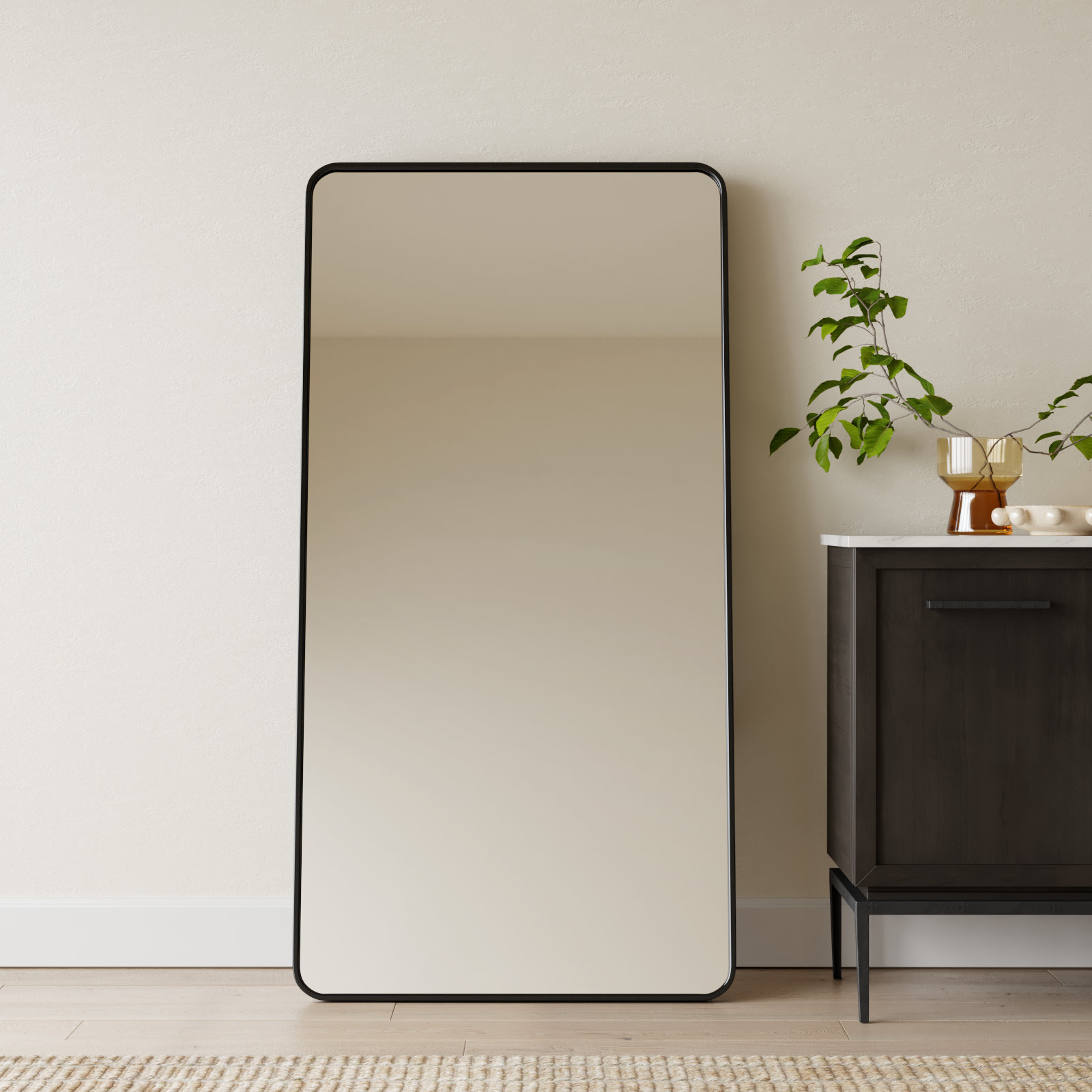 Sabine 32" Full-Length Mirror, Black, 60" x 30"
