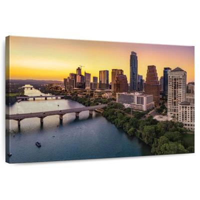Skyline de Sirci Austin au crépuscule