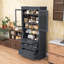 Armoire de rangement de cuisine avec prise de courant, tablettes réglables et 3 tiroirs-1433983200