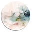 «Green and Cream Essence Of Modernity IV», art mural rond en marbre abstrait-88628265