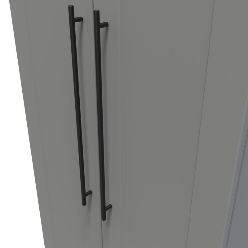 Fully Assembled 4 Door Wardrobe, Dusk Grey