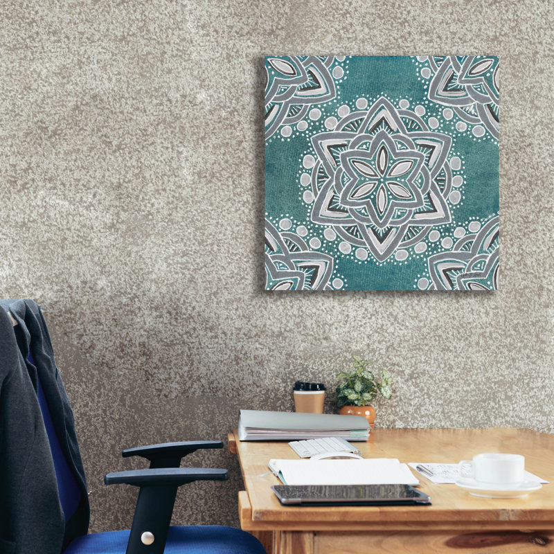 Bungalow Bungalow «Star Mandala 1» par Yvette St. Amant, art mural sur toile, H 26 po x l 26 po x P 1,5 po