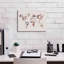 «World Map Flowers (Light)» par Design Fabrikken, art mural épique sur toile 16 po x 12 po-102013646