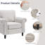 Ensemble de 2 chaises d'appoint rembourrées en tissu-120338383