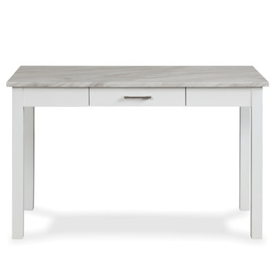 Marble Top Solid Wood Base Writing Desk