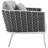 Stance Outdoor Patio Contemporary Modern Woven Rope Loveseat-603310295-571275739