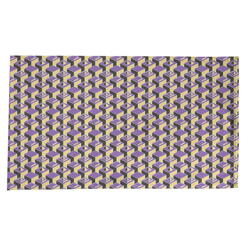 Nappe de gratte-ciels classiques, Mauve/jaune