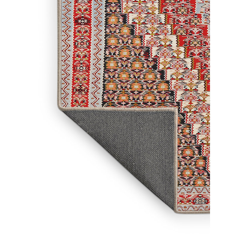 Tapis à motif oriental rouge / brun, Rectangle 2 pi x 4 pi