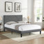 Lit plateforme tapissier Royal avec tête de lit et lattes de bois-119732984-119732986