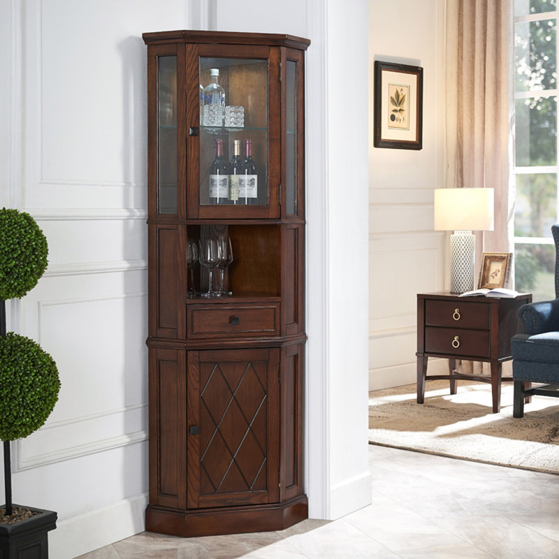 Vitrines en bois massif noisette + verre