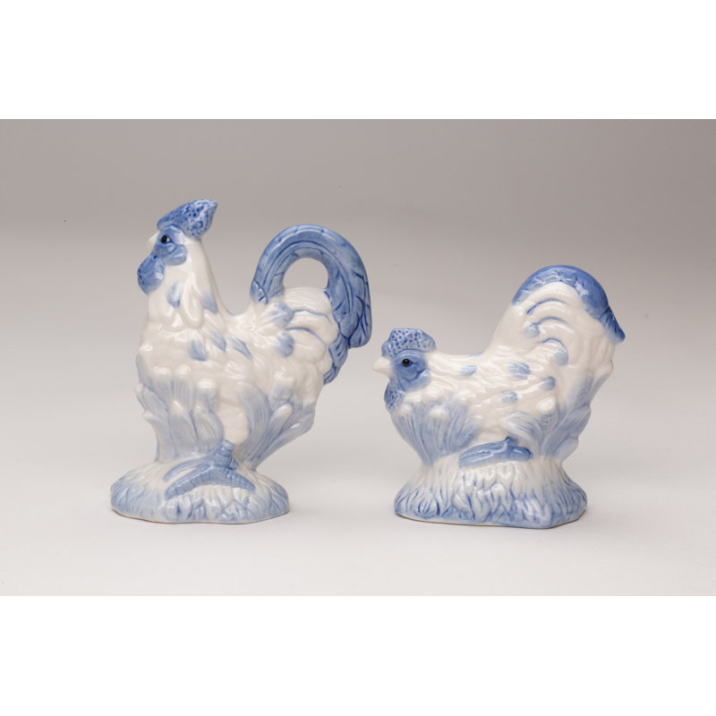 Dutch Blue Rooster Salt and Pepper Shakers 