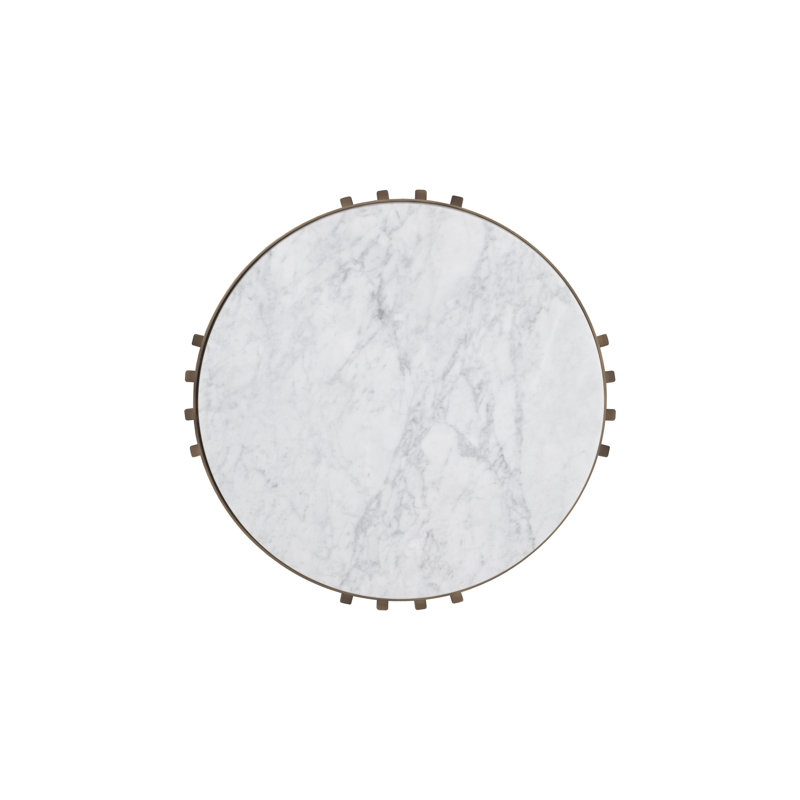 Naxos Marble and Glass End Table