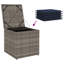 Coussin en rotin gris vidaXL 19,69 x 19,69 x 19,69 po