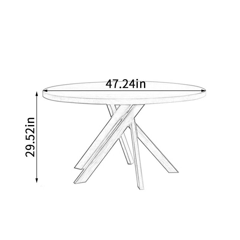 Kinnu, H 29,52 po x L 47,24 po x l 47,24 po