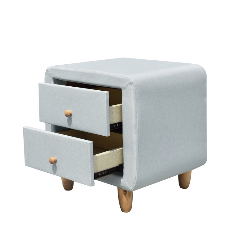 Graziano 52cm W Manufactured Wood Bedside Table, Blue