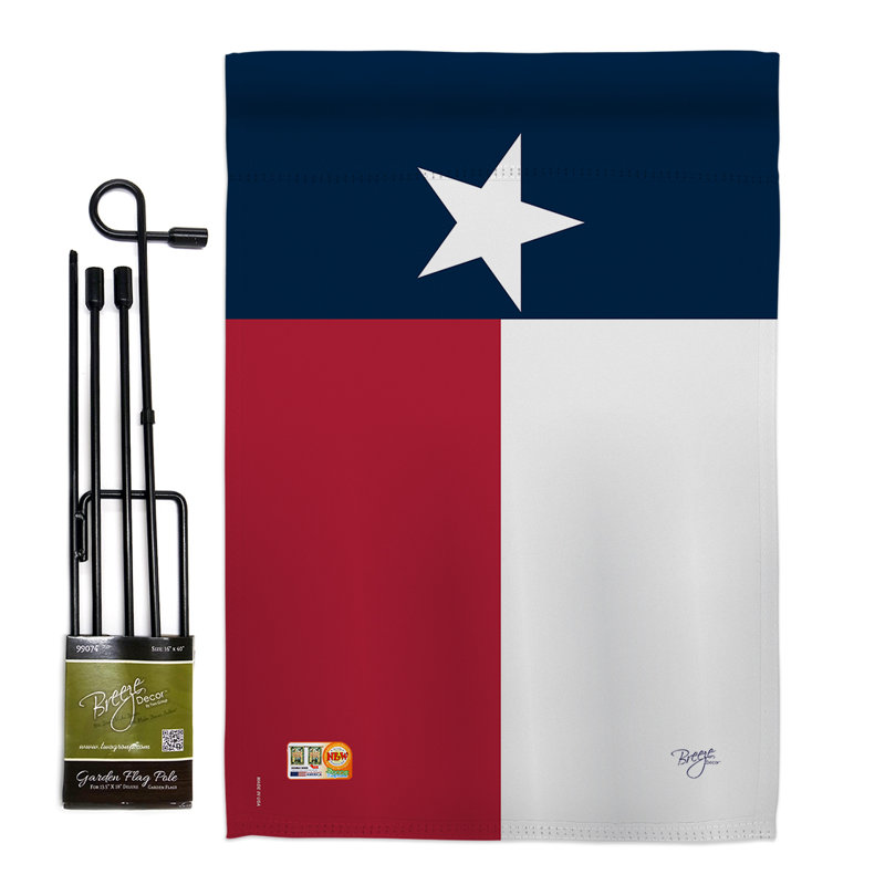 Ensemble drapeau 2 côtés 1 pi 7 po x 1 pi 1 po texas americana statements