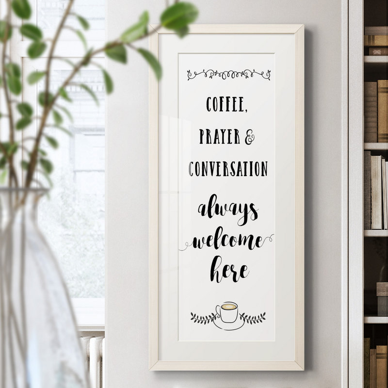 Always Welcome - reproduction de cadre photo, Blanc