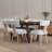 Solid Wood Dining Table Set Farmhouse Extendable Dining Table And Upholstered Chair For Dining Room/Kitchen-110843347-110843346-110843348