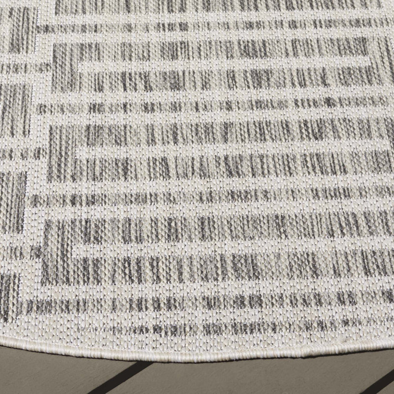 Widger Performance Performance Geometric Rug, Round 6'7"