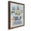 «Blue Bath I», peinture sur toile encadrée-61336671-61336676