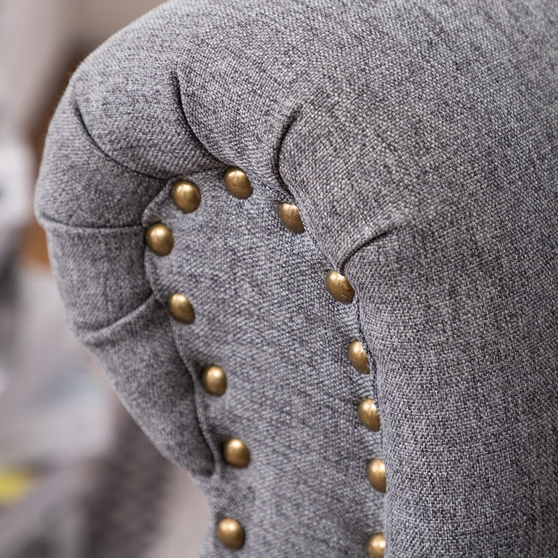 Abrielle Upholstered Wingback Chair, Gray
