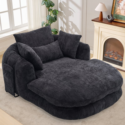Cloudlike Chenille Chaise – Compression-Molded Foam Lounge